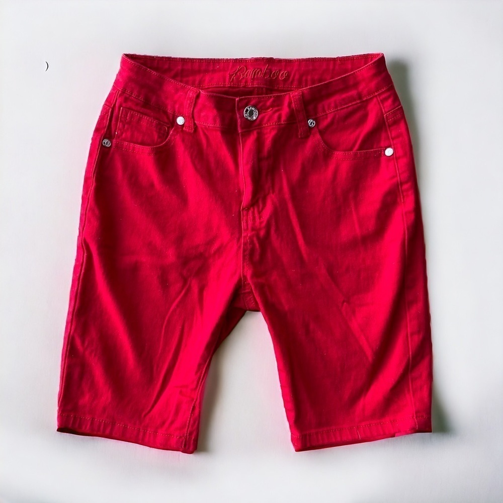 Bamboo red shorts size 7 boys